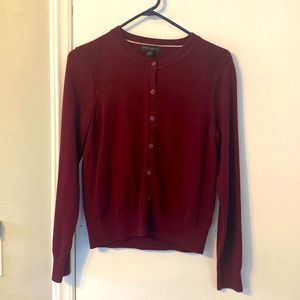 Banana Republic Womens Crew Neck Cardigan Burgundy Size M